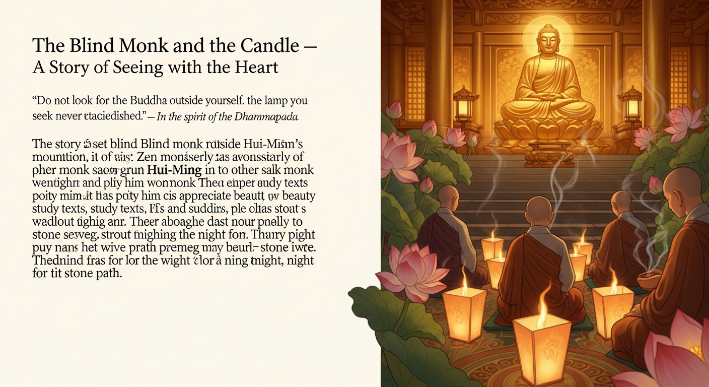 The Blind Monk and the Candle — A Story of Seeing with the Heart